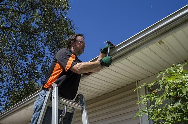 on average, a gutter repair job takes about 1-2 hours to complete